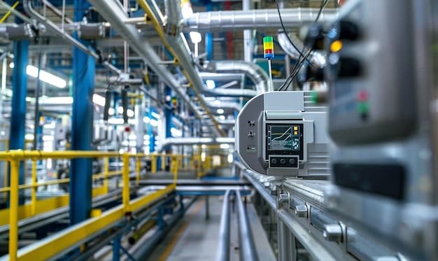 a large industrial building with pipeline