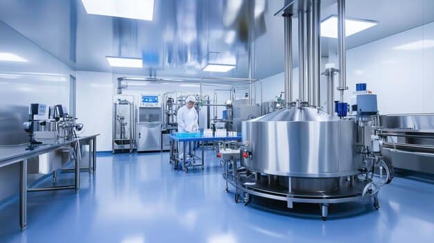 Pharma industry concept production of medicines and drugs high quality illustration