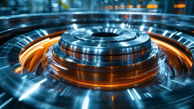 CloseUp Dolly Shot Of A Metal Conveyor Belt In Motion