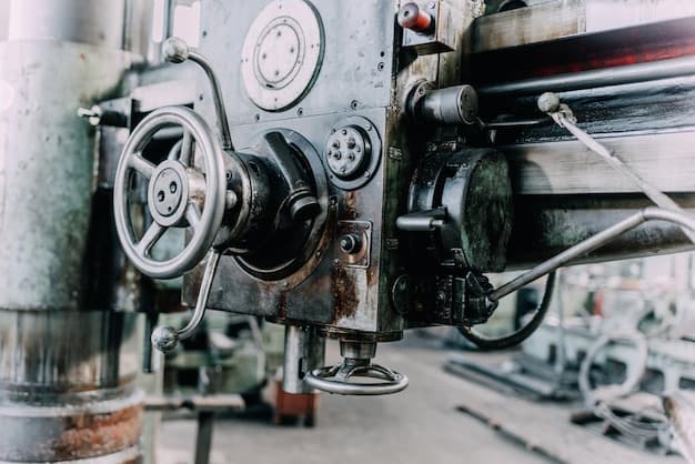 Old equipment machines tools in a rustic style in an abandoned mechanical factory