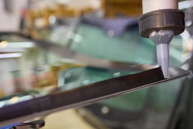Use professional adhesive when repairing windshield glass for autos to ensure a secure installation