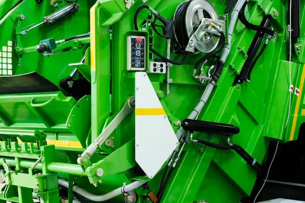 modern machine for transporting waste waste with a press and automatic loading and unloading rear