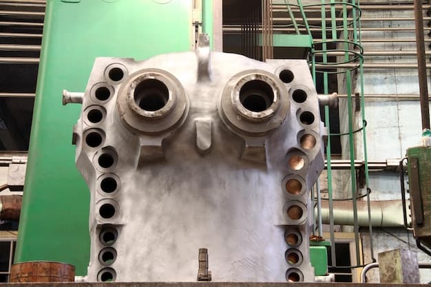 Manufacture of water turbines The huge machine turbine production Large parts of the plant