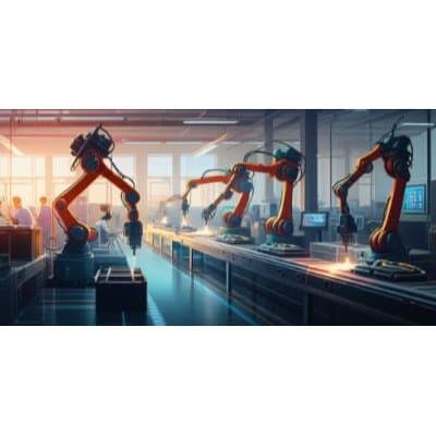 Automated assembly line in a manufacturing plant