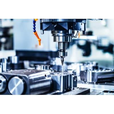 CNC machine in an industrial manufacturing facility