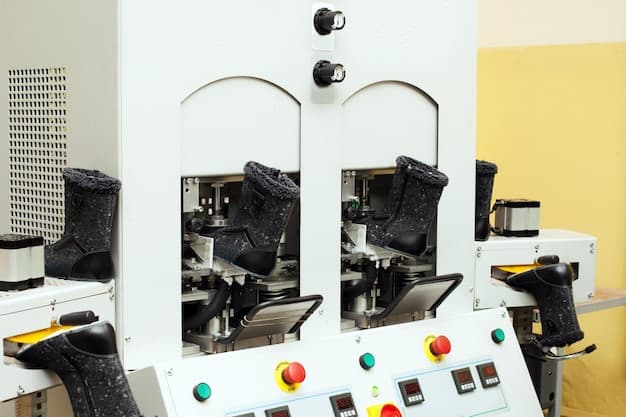 Image of winterized boots in production process