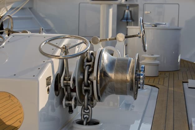 Mooring gear on yacht